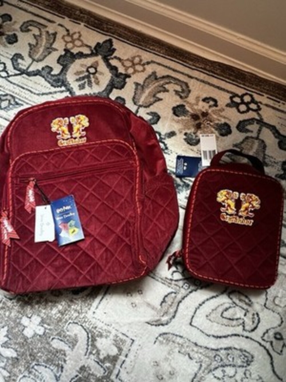 Vera Bradley Harry Potter Gryffindor Campus Backpack Lunch Bunch Corduroy NWT